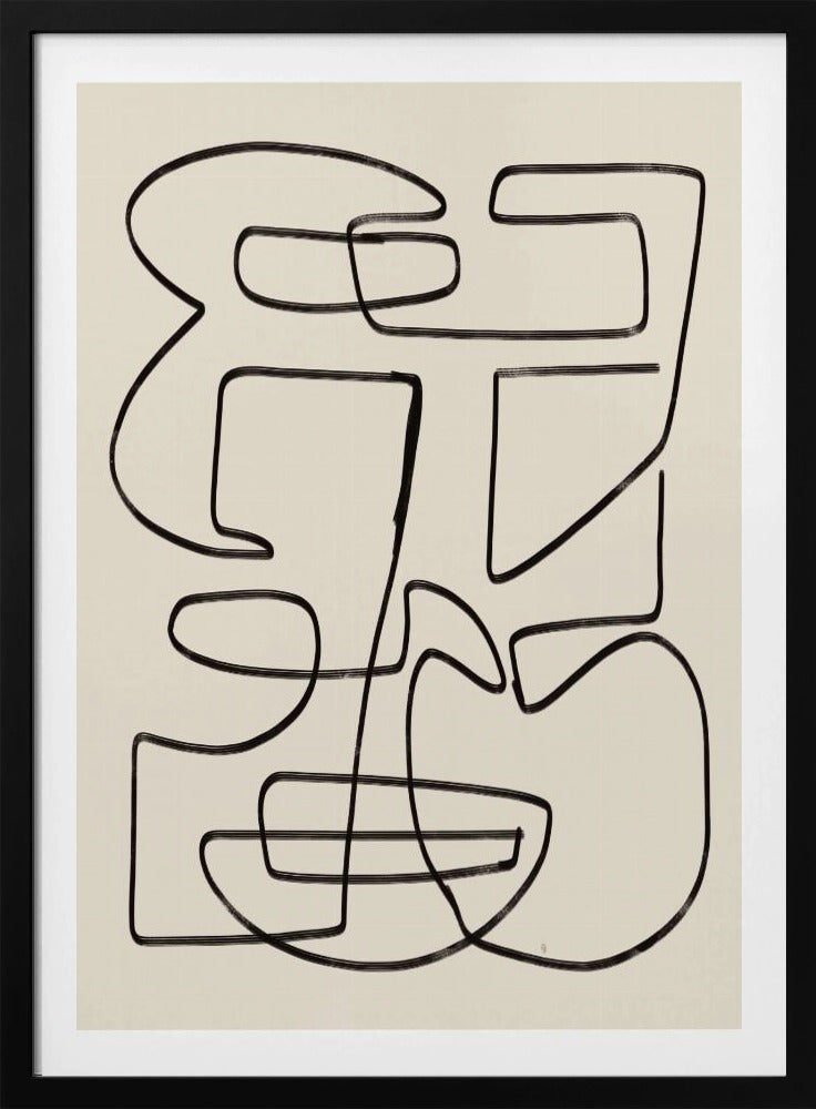 Warme abstrakte Linienkunst | Poster