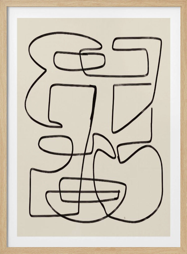 Warme abstrakte Linienkunst | Poster