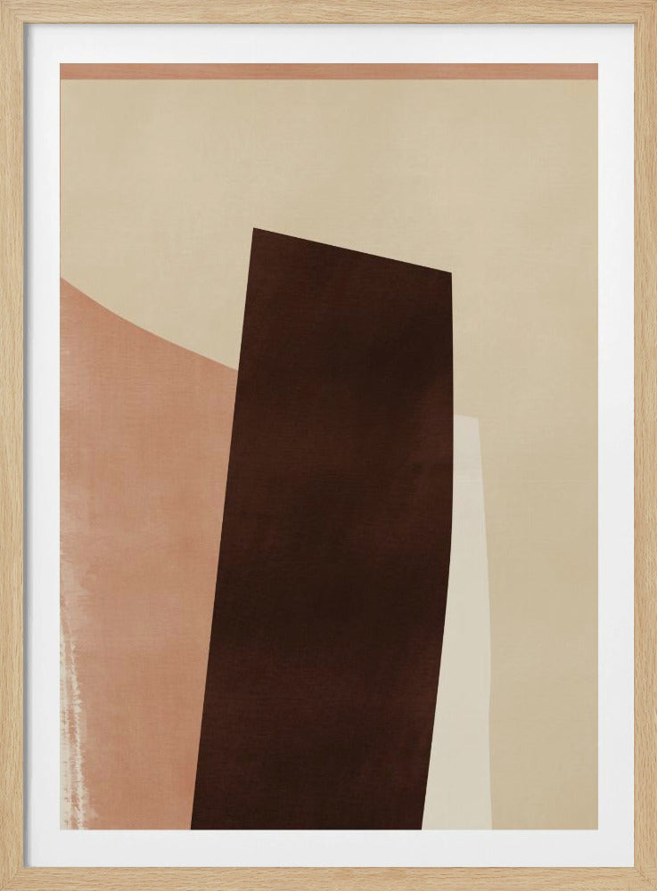 Geometrische Formen in Erdtönen | Poster