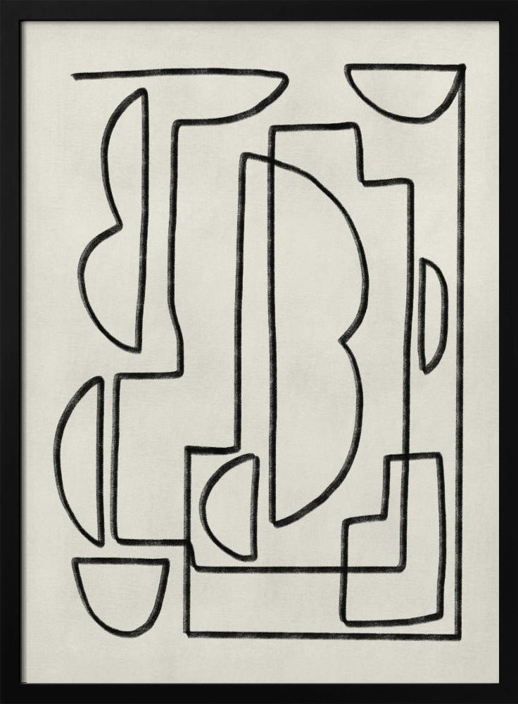 Abstrakte Linienkunstskizze | Poster