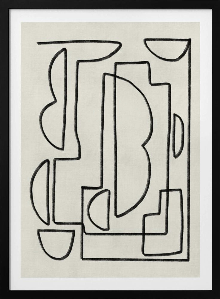 Abstrakte Linienkunstskizze | Poster