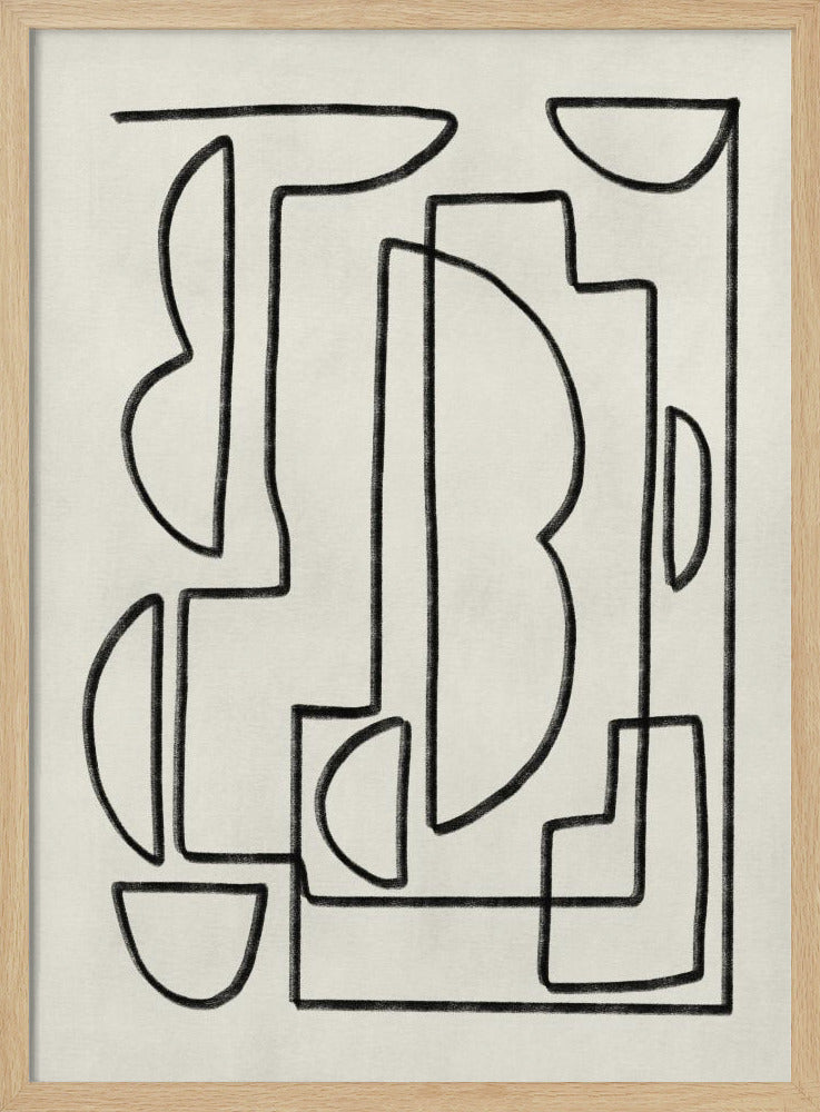 Abstrakte Linienkunstskizze | Poster