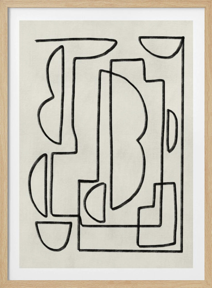 Abstrakte Linienkunstskizze | Poster