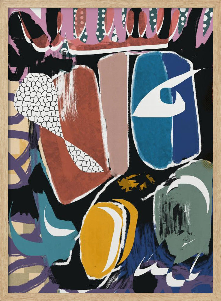Verspieltes Kieselstein-Abstrakt | Poster