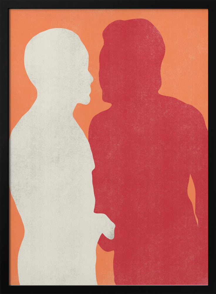 Silhouetten zweier Figuren | Poster