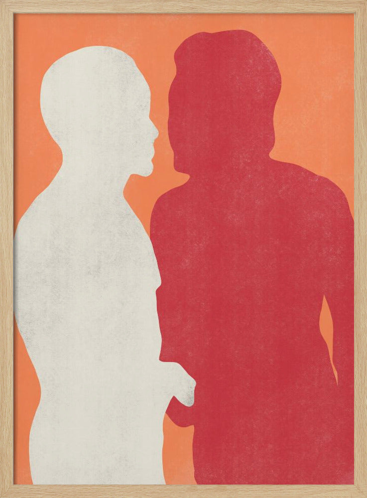 Silhouetten zweier Figuren | Poster