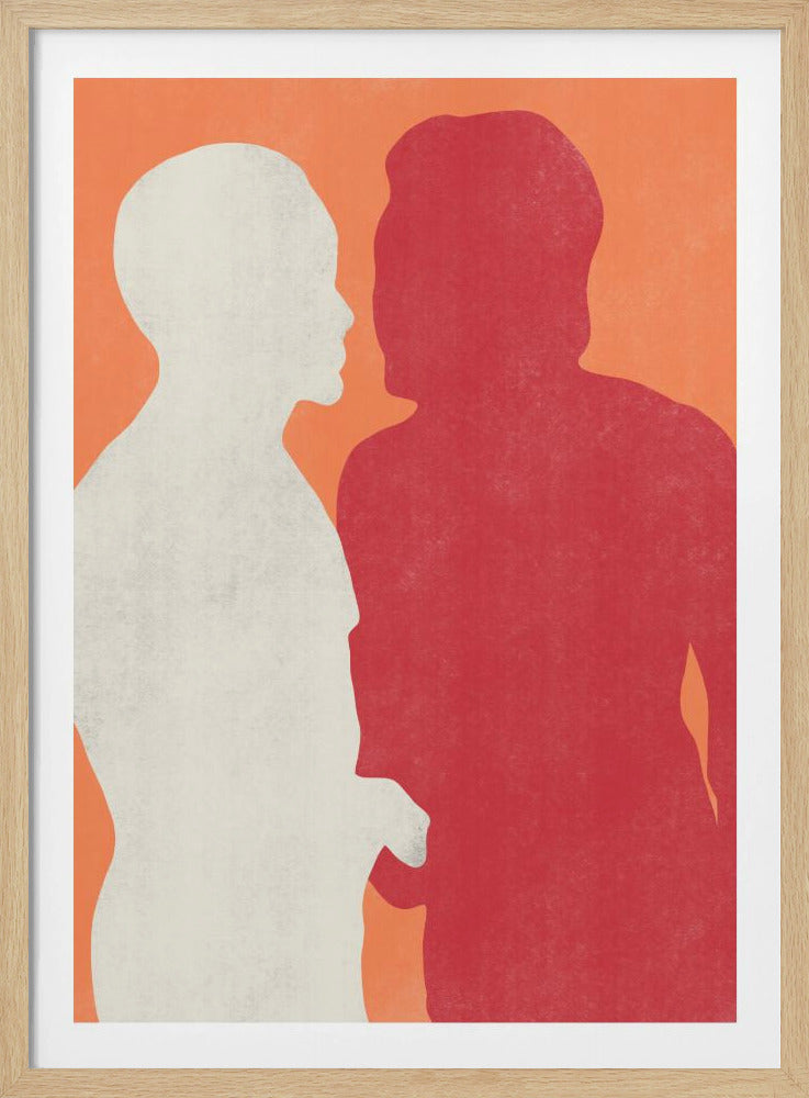 Silhouetten zweier Figuren | Poster