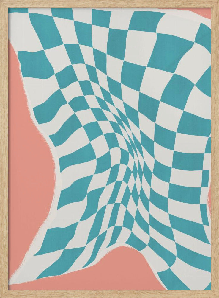 Stoff im Wind auf der Leine trocknen | Poster