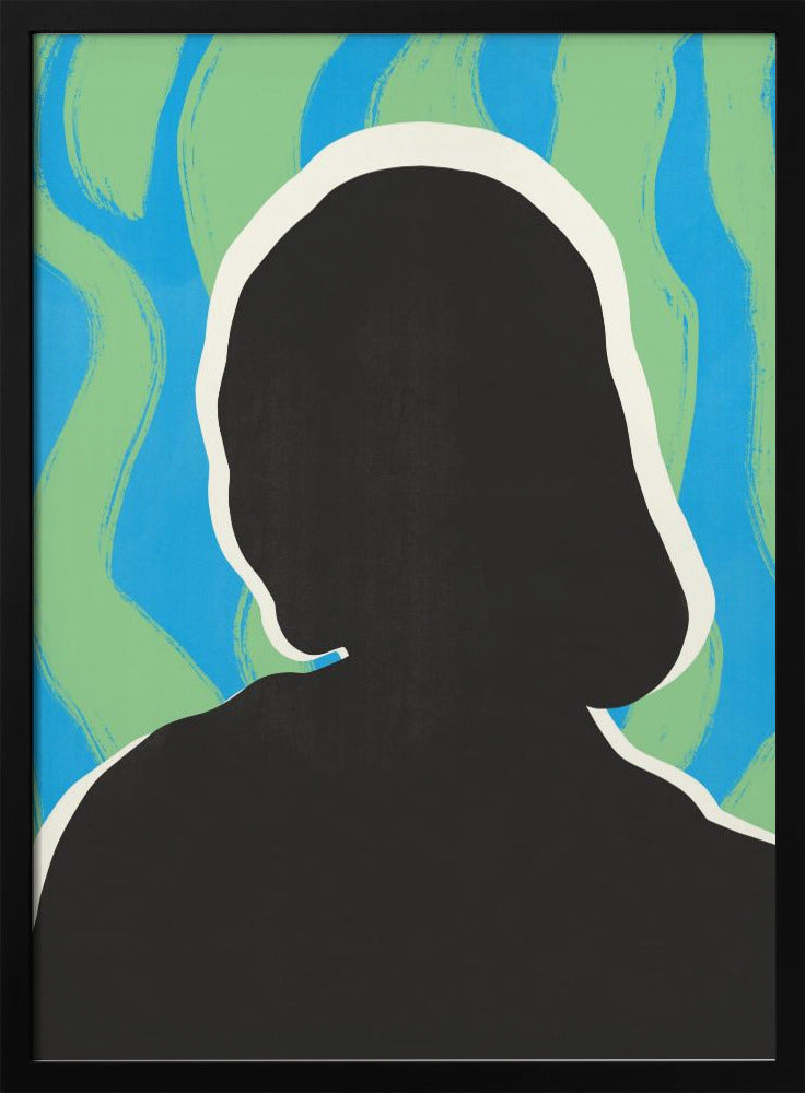 Anonymous Portrait In Cool Colors | Poster
