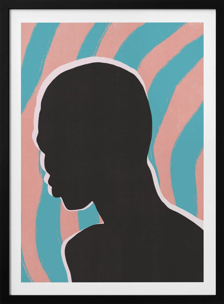 Anonymes Porträt in Neonlichtern | Poster