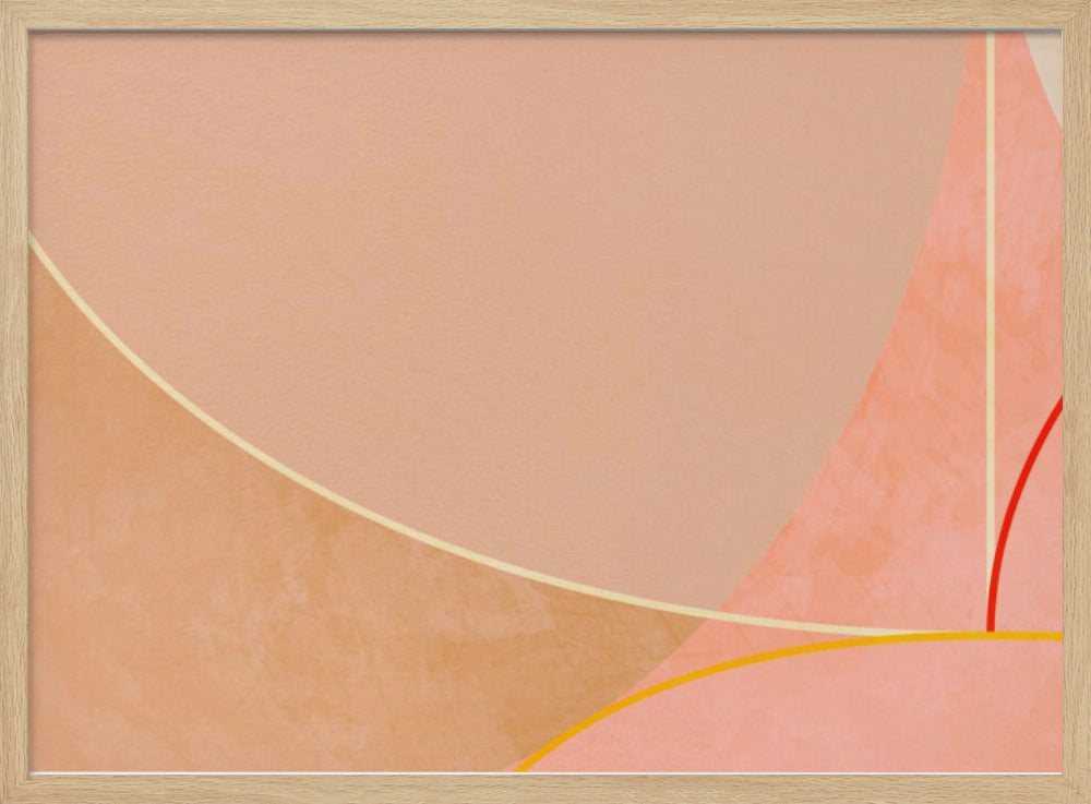 Mid Century Curry Gelb Blush Frühling | Poster
