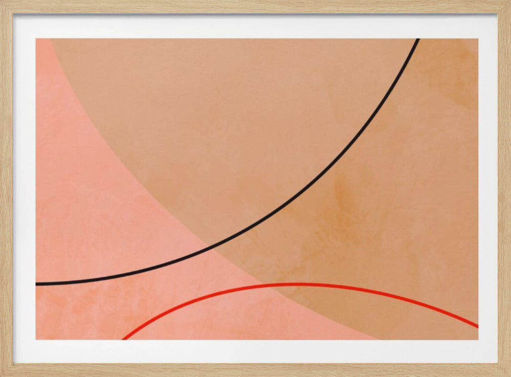 Mid Century Curry Gelb Blush Frühling | Poster