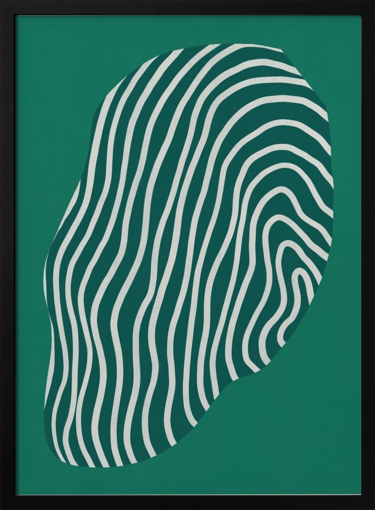 Linienkunst im Weltraum-Grün | Poster