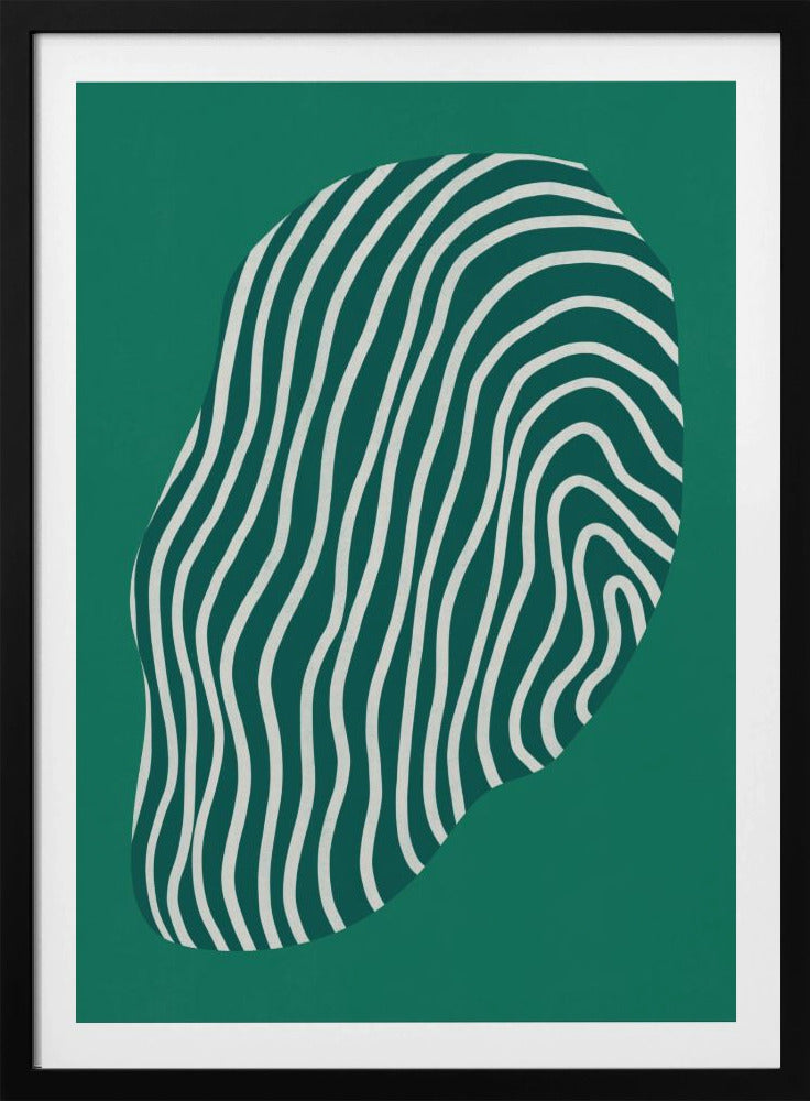 Linienkunst im Weltraum-Grün | Poster