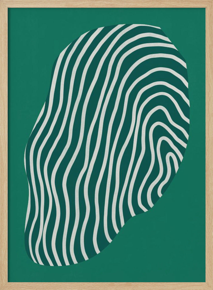 Linienkunst im Weltraum-Grün | Poster