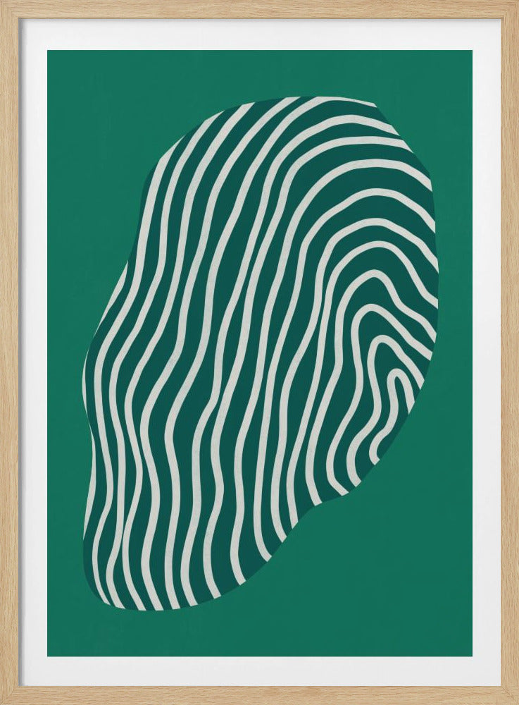 Linienkunst im Weltraum-Grün | Poster