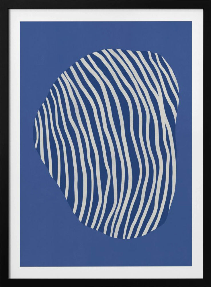 Strichzeichnungen in Weltraumblau | Poster