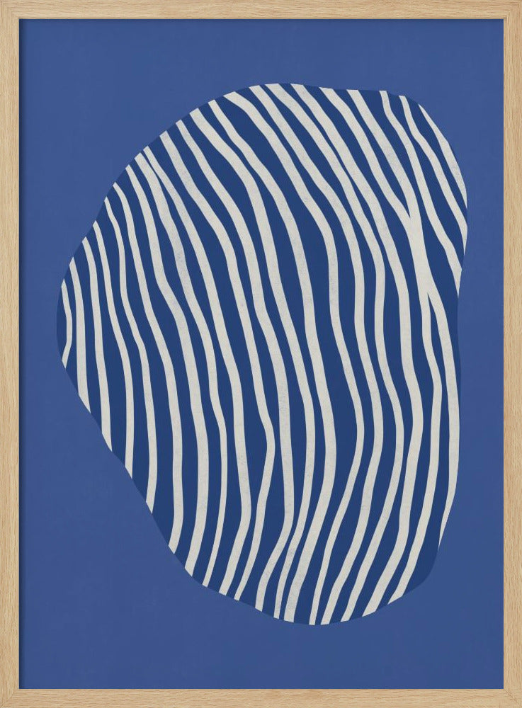 Strichzeichnungen in Weltraumblau | Poster