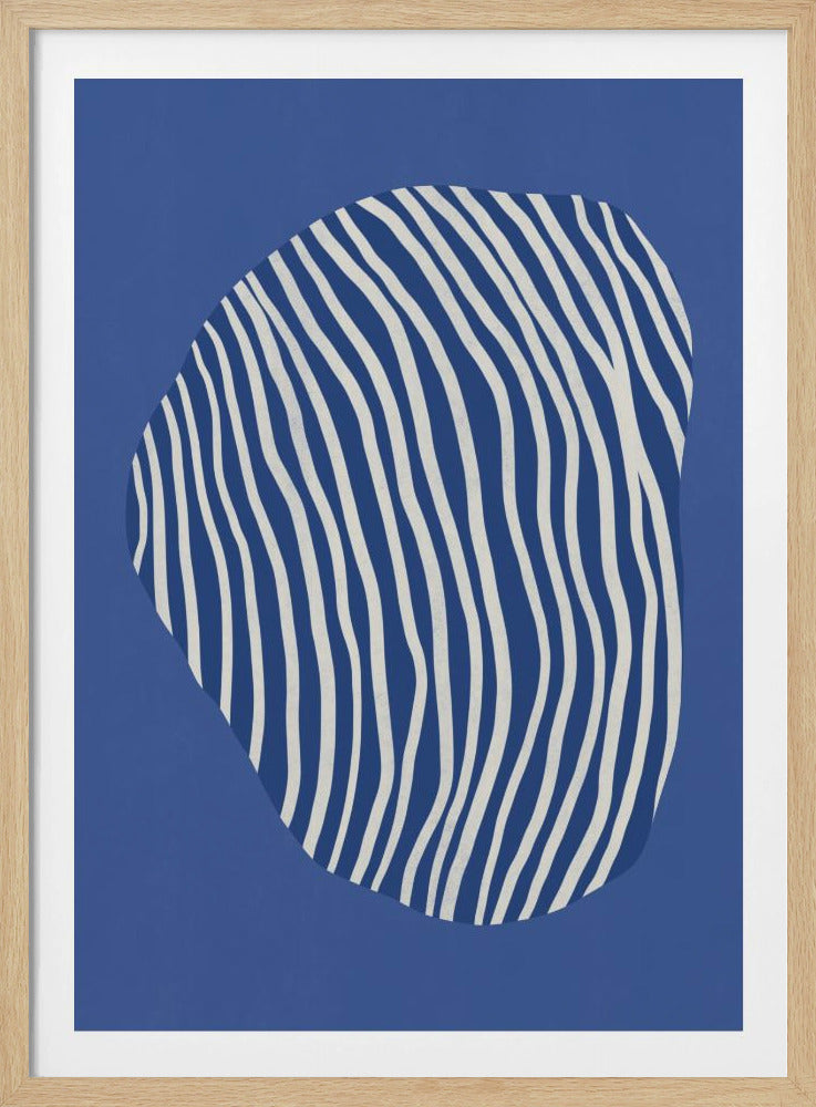 Strichzeichnungen in Weltraumblau | Poster