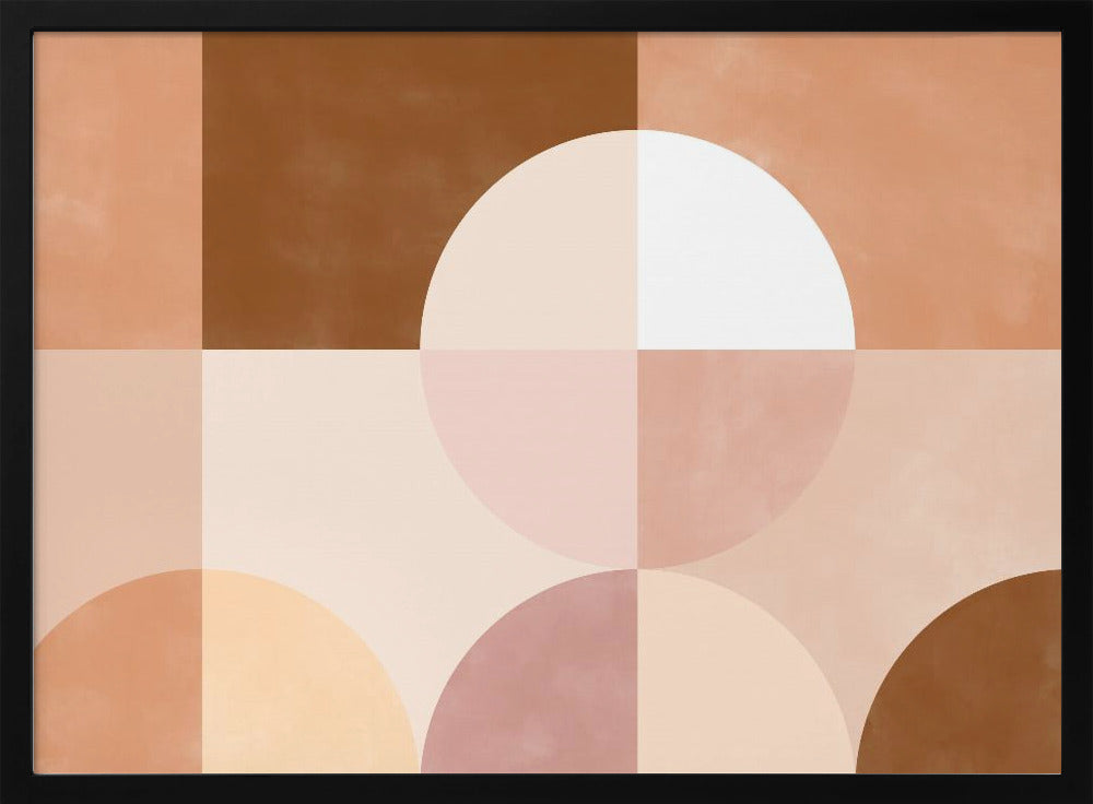 Geometric Shapes With Warm Earthy Tones | Poster