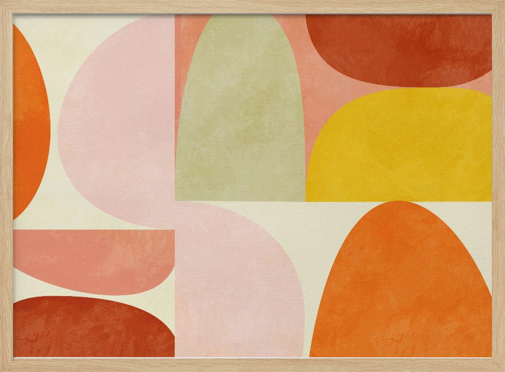 Warme Pastellgeometrie | Poster