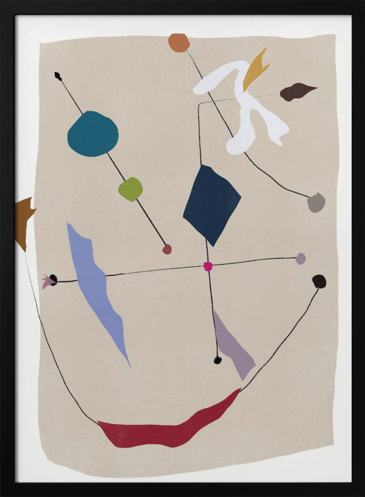 Minimalistische Linien und bunte Formen | Poster