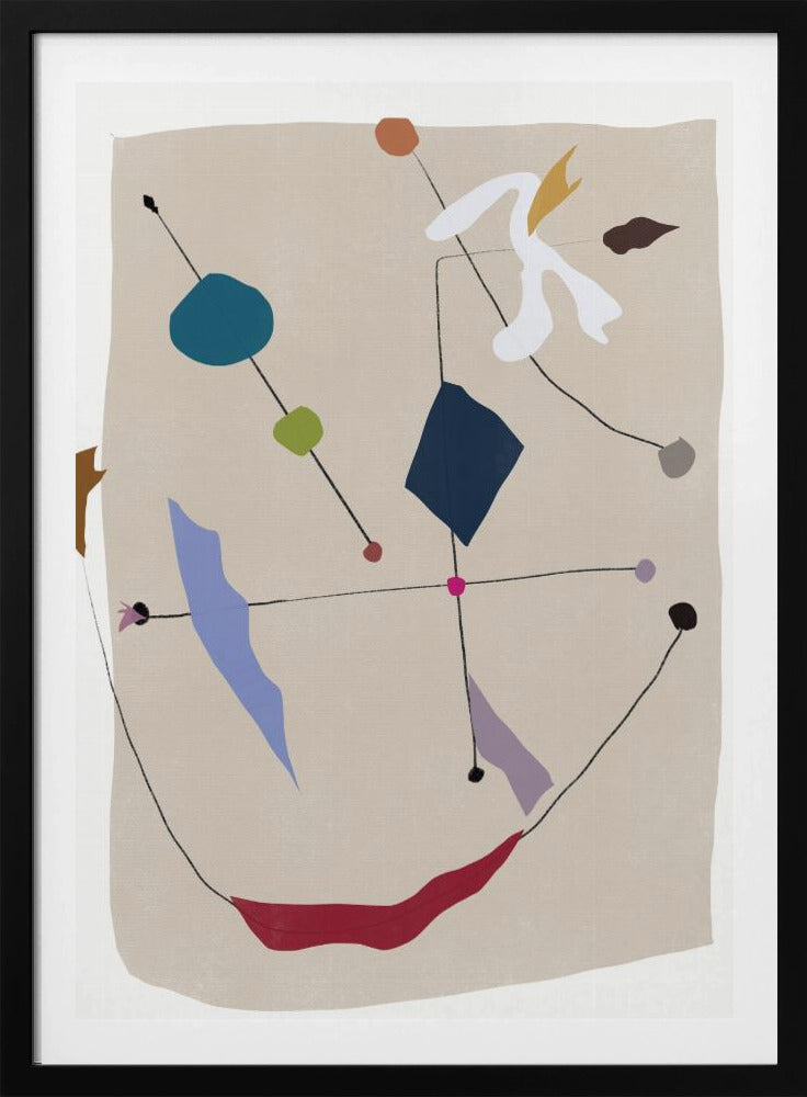 Minimalistische Linien und bunte Formen | Poster