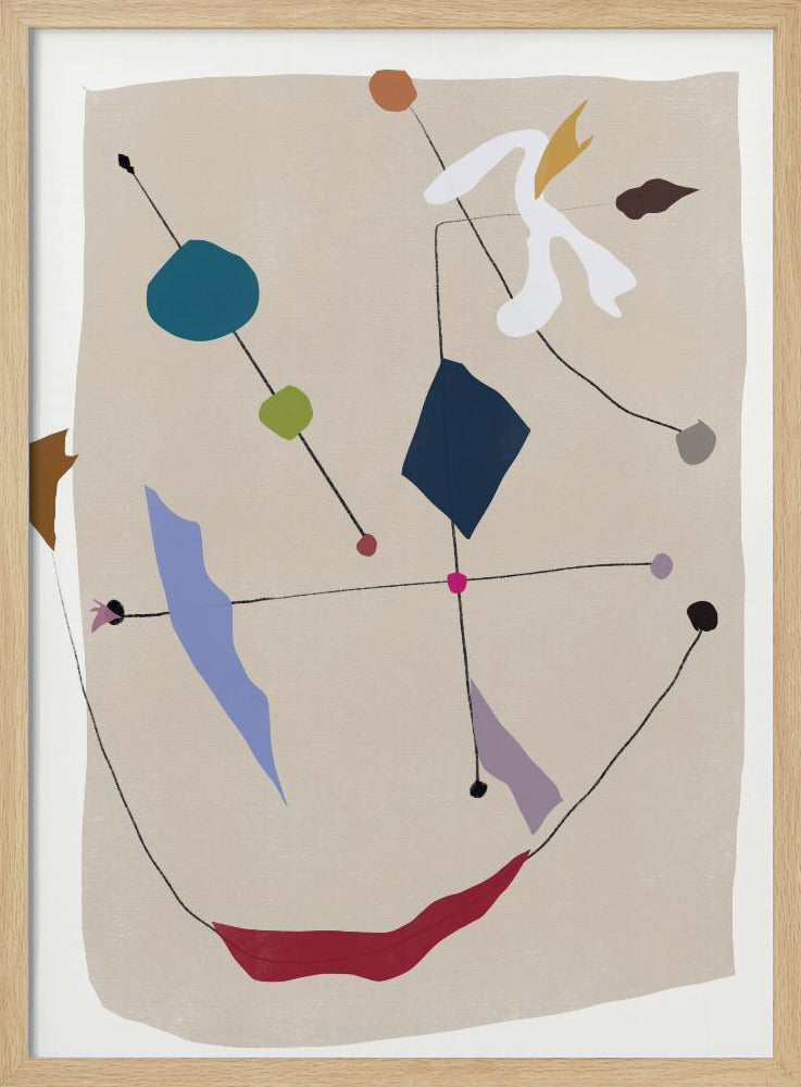 Minimalistische Linien und bunte Formen | Poster