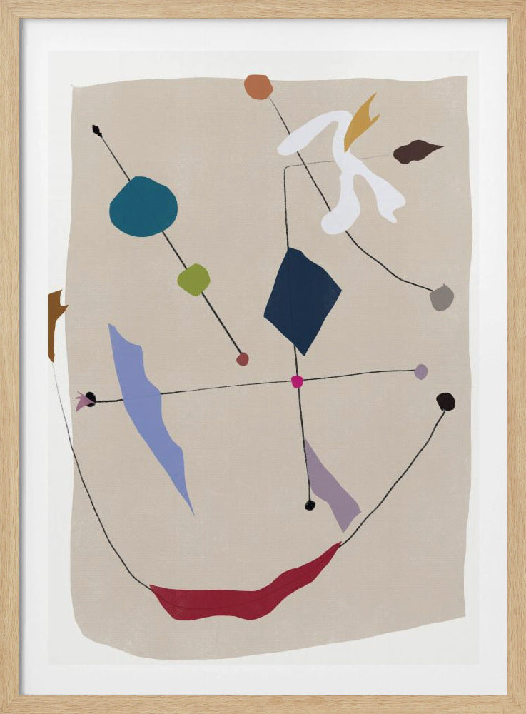 Minimalistische Linien und bunte Formen | Poster