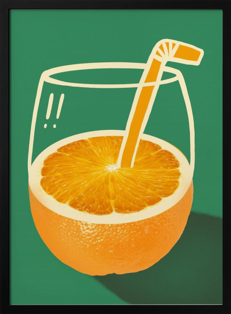 Leuchtendes Orange, geschickt illustriert | Poster