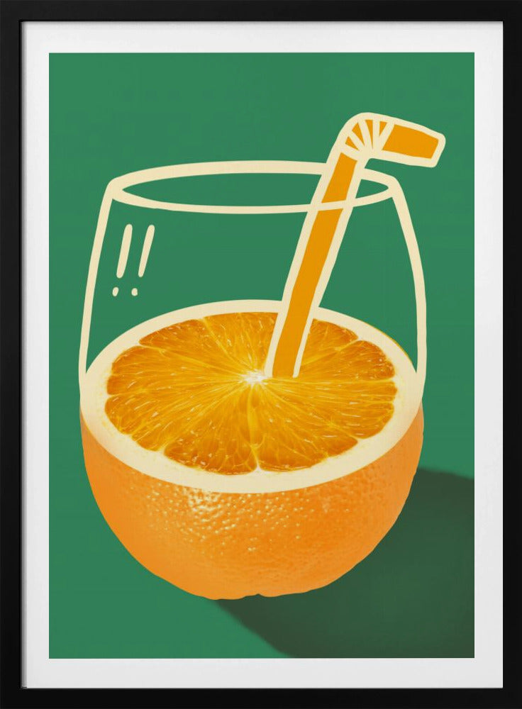 Leuchtendes Orange, geschickt illustriert | Poster