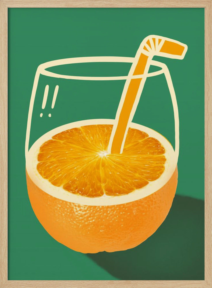 Leuchtendes Orange, geschickt illustriert | Poster