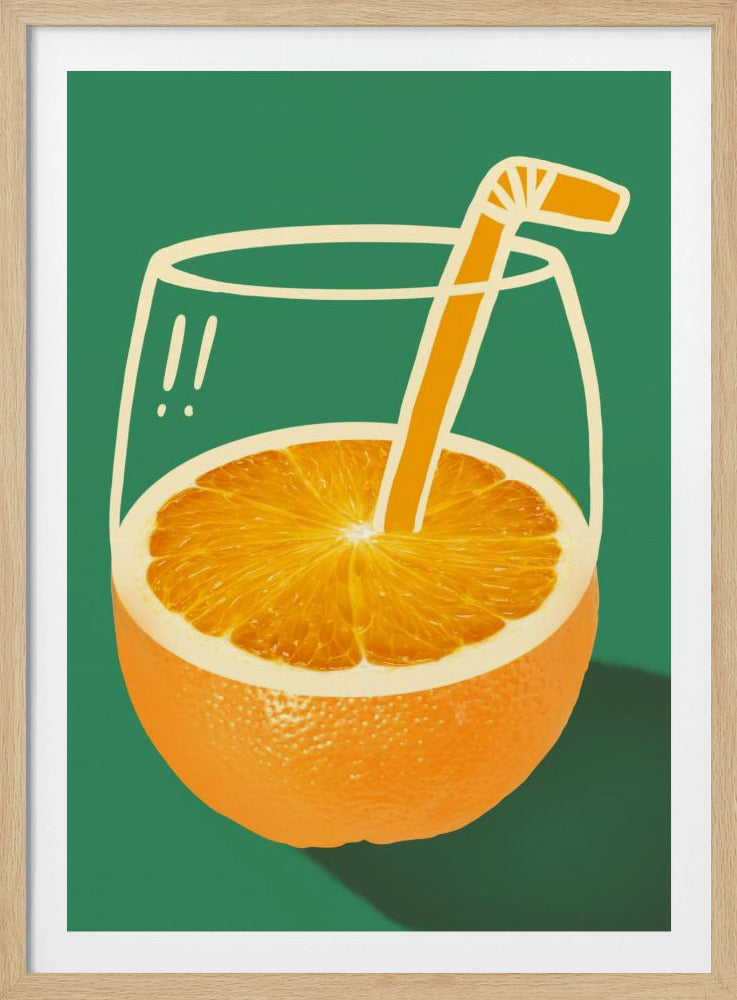 Leuchtendes Orange, geschickt illustriert | Poster