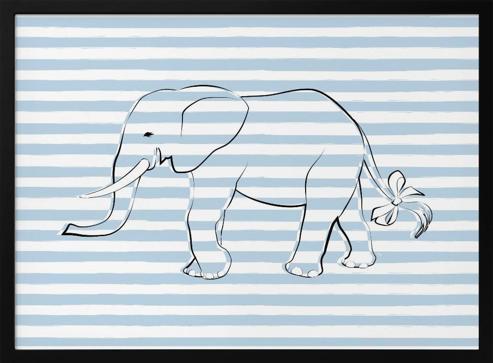Striped Elephant Bow | Poster