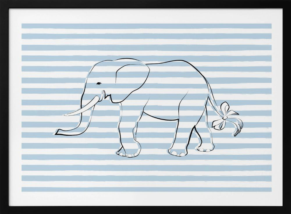 Striped Elephant Bow | Poster