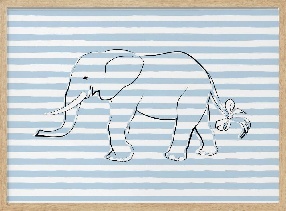 Striped Elephant Bow | Poster