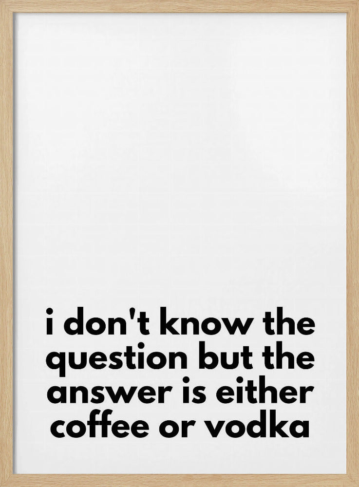 Coffee or Vodka Dilemma | Poster