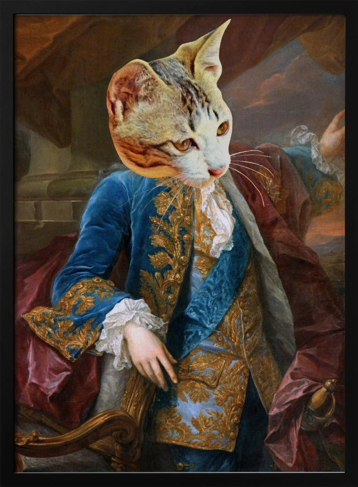 Königliche Katzenpose | Poster