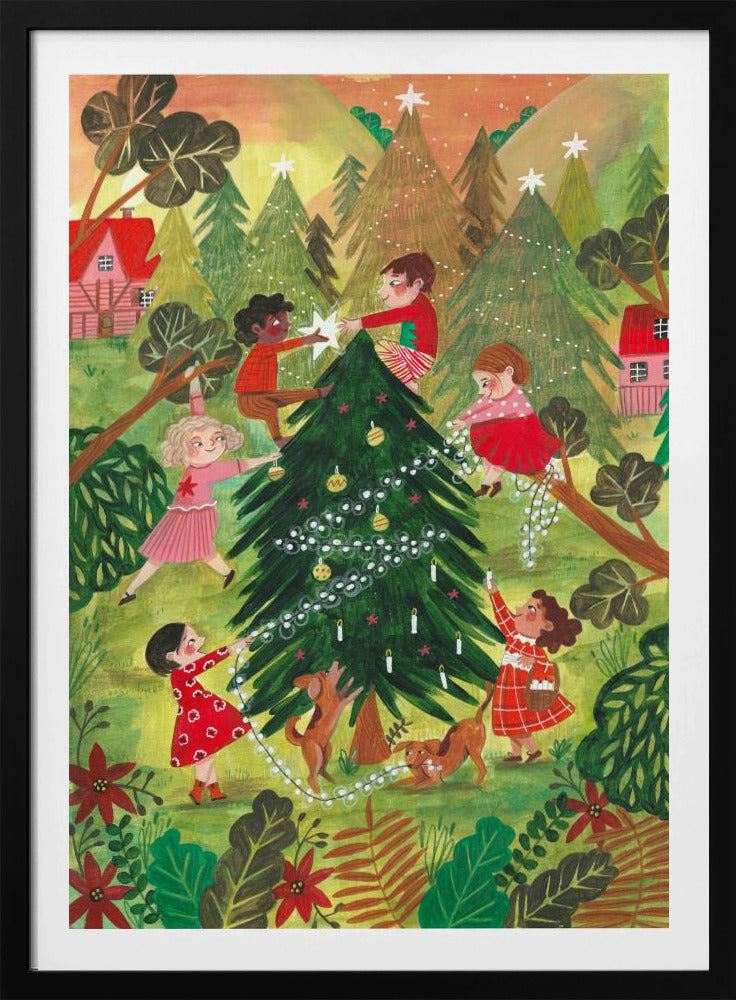 Weihnachtsbaum schmücken | Poster