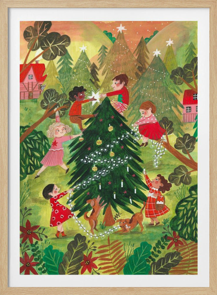Weihnachtsbaum schmücken | Poster