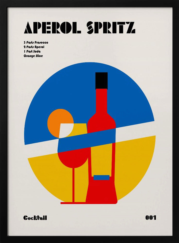 Aperol Spritz Cocktail Bauhaus Kunstdruck | Poster