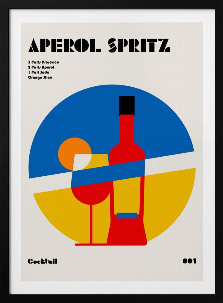 Aperol Spritz Cocktail Bauhaus Kunstdruck | Poster