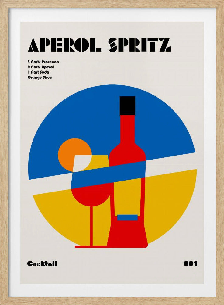 Aperol Spritz Cocktail Bauhaus Kunstdruck | Poster