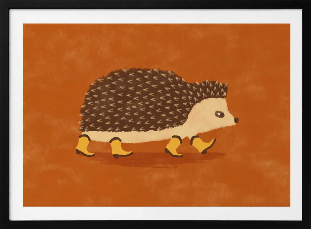 Sonny der Igel rennt in Cowboystiefeln | Poster
