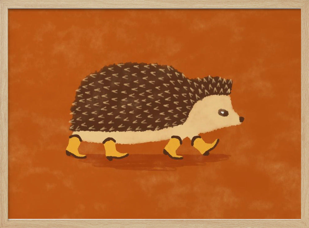 Sonny der Igel rennt in Cowboystiefeln | Poster