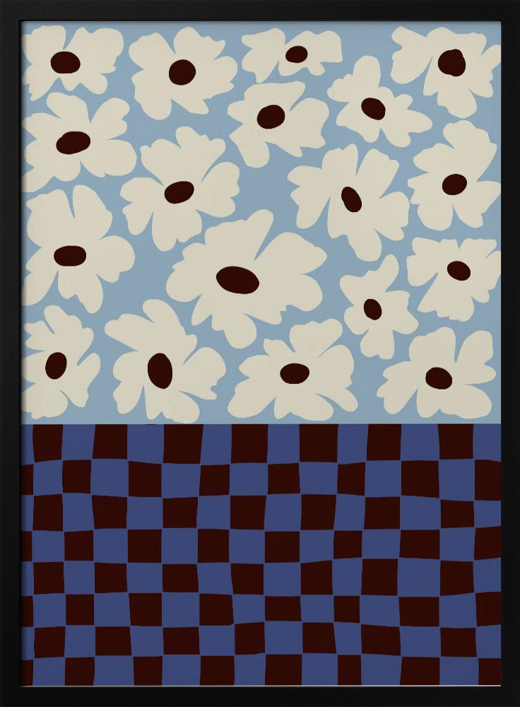 Blumen_Schachbrett | Poster