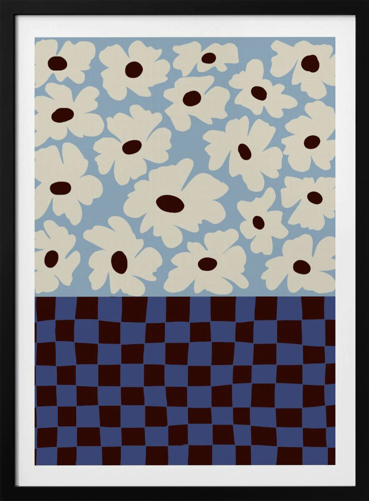 Blumen_Schachbrett | Poster