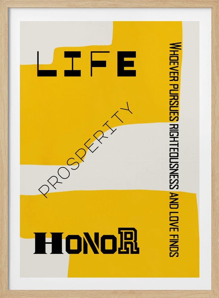 Bibelvers - Lebenswohlstand und Ehre | Poster