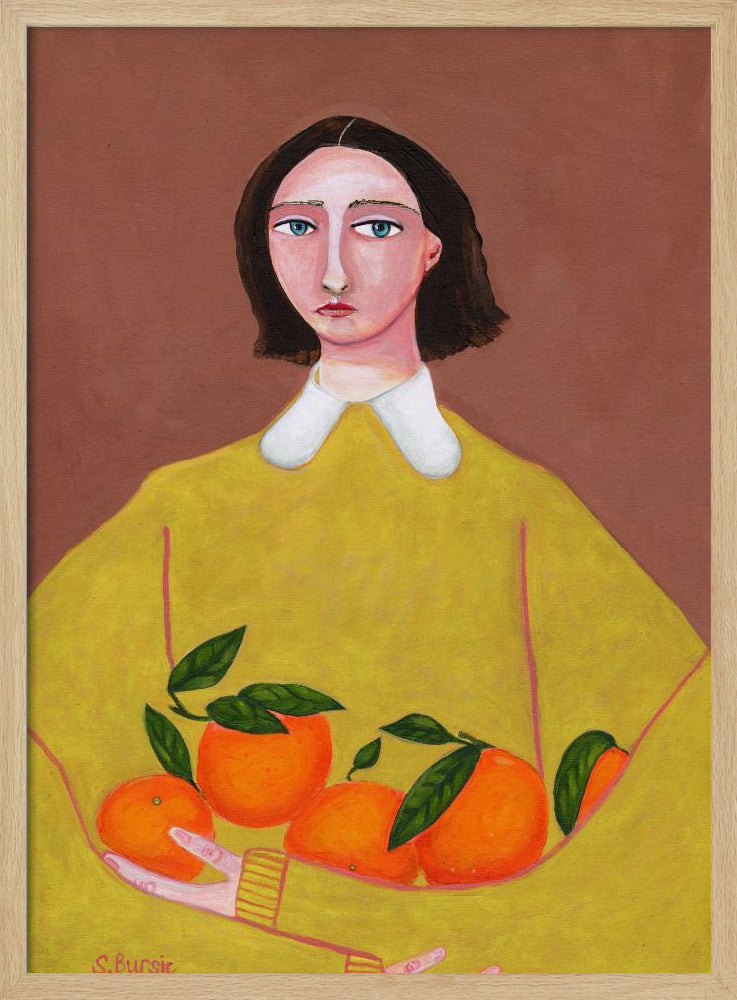 Dame mit Orangen | Poster