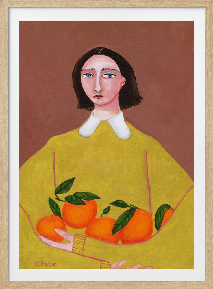 Dame mit Orangen | Poster